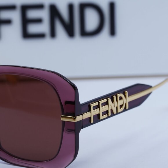 Final Price! Fendi FE40065F 81S Burgundy Sunglasses - Picture 5 of 9